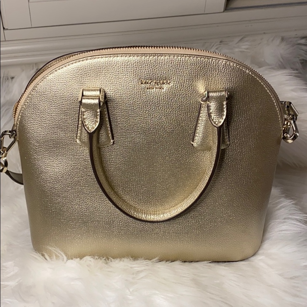 Kate Spade Sylvia Large Dome Satchel - Pale Gold